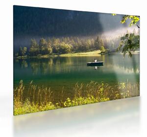 Tablou pe sticlă cu lac (70x50 cm)