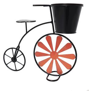 Ghiveci RETRO in forma de bicicleta, visiniu negru, SEMIL Rosu