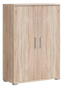 Dulap OFFICE, stejar sonoma, PAL laminat, cu 2 usi, 80x35x114 cm