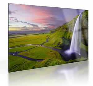 Tablou pe sticlă cu cascade (70x50 cm)