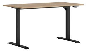 Masa birou SPACE OFFICE, stejar artisan/negru, PAL laminat/negru, cu i