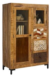 Vitrina ALOKA, stejar, lemn/sticla, 95x45x147 cm