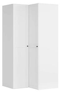 Dulap de colt FLEX, alb, PAL, cu 2 usi, 118x118x240 cm