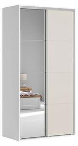 Dulap FLEX, alb/casmir, PAL, cu 2 usi, 120x66x240 cm