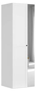 Dulap FLEX, alb, PAL, cu 2 usi si oglinda, 75x66x240 cm