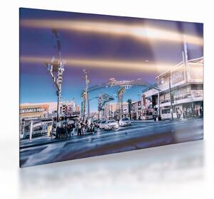 Tablou pe sticlă cu strada în Las Vegas (70x50 cm)