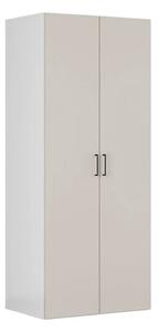 Dulap FLEX, casmir/alb, PAL, cu 2 usi, 100x66x240 cm