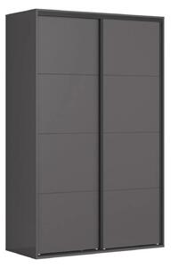 Dulap FLEX, gri grafit, PAL, cu 2 usi, 150x66x240 cm