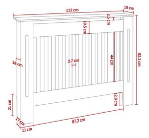 Mască calorifer ECO, MDF cu lamele verticale – Alb lucios