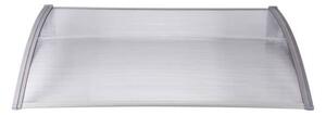 Copertină ECO 60x60 cm din policarbonat – Gri/Transparent