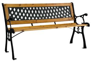 Bancă grădină SOLE 125x52x74 cm din lemn, oțel și PVC