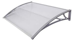 Copertină ECO 60x60 cm din policarbonat – Gri/Transparent