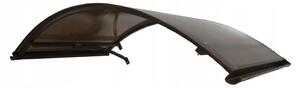 Copertină ARCADA PRO cu jgheab 140x90 cm din policarbonat – Maro/Bronz