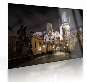 Tablou pe sticlă cu Poarta de pulbere iluminată (70x50 cm)