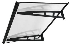 Copertină VIVIEN PRO 120x100 cm din aluminiu și plexiglas – Negru/Transparent