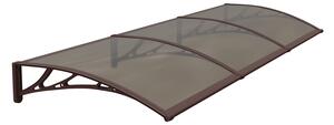 Copertină PREMIUM 300x80 cm, placă 6 mm dintr-o bucată – Maro/Bronz