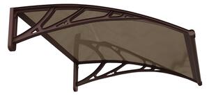 Copertină PREMIUM 80x80 cm, placă 6 mm dintr-o bucată – Maro/Bronz