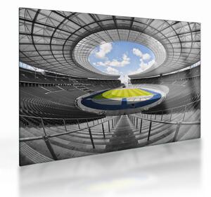 Tablou pe sticlă - stadionul de fodbal (70x50 cm)