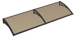 Copertină PREMIUM 200x60 cm, placă 6 mm dintr-o bucată – Negru/Bronz