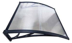 Copertină ECO 100x100 cm din policarbonat – Negru/Transparent