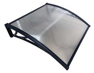 Copertină ECO 40x60 cm din policarbonat – Negru/Transparent