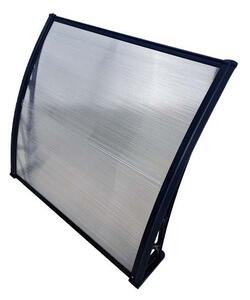 Copertină ECO 40x60 cm din policarbonat – Negru/Transparent