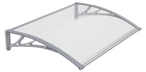 Copertină PREMIUM 60x60 cm, placă 6 mm dintr-o bucată – Gri/Transparent