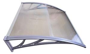 Copertină ECO 80x80 cm din policarbonat – Gri/Transparent