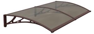 Copertină PREMIUM 150x120 cm, placă 6 mm dintr-o bucată – Maro/Bronz