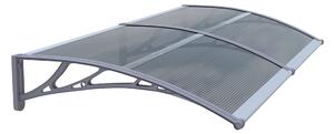 Copertină ECO 240x100 cm din policarbonat – Gri/Antracit