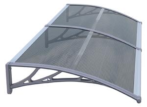 Copertină ECO 200x100 cm din policarbonat – Gri/Antracit