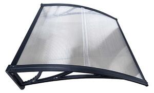Copertină ECO 80x80 cm din policarbonat – Negru/Transparent