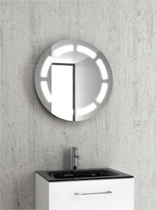 Dulap baie cu oglinda si iluminare LED, Ø63 x 15 cm