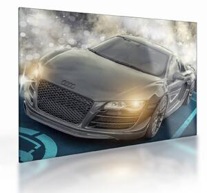 Tablou pe sticlă cu Audi - gri (70x50 cm)