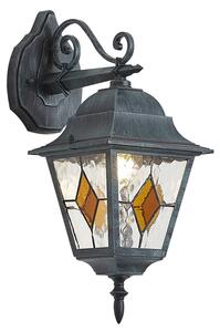 Felinar de perete de exterior vintage negru cu verde antic IP44 - Antigua Down
