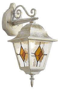 Felinar de perete de exterior vintage bej cu auriu antic IP44 - Antigua Down