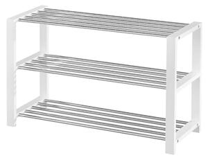 Pantofar MARIELLA, alb/crom, metal, 80x30x50 cm