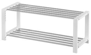Pantofar MARIELLA, alb/crom, metal, 80x30x32 cm