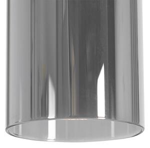 Lampa suspendata moderna neagra cu sticla fumurie 5 lumini - Stavelot
