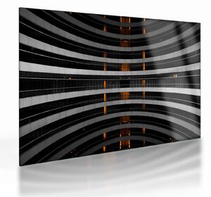 Tablou pe sticlă abstract - clădire (70x50 cm)