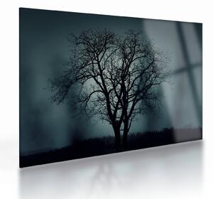 Tablou pe sticlă copaci în eclipsă (70x50 cm)