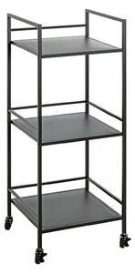 Carucior servire ARNE, negru, metal/plastic, 35x35x92 cm