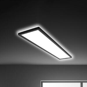 Briloner Plafonieră LED Tava, negru, plastic, 98 cm, iluminare din spate, Negru, Camera de zi / sufragerie, Plastic, Modern