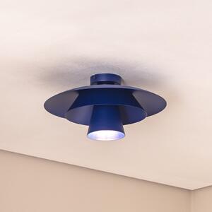 Luminex Plafonieră Plato, albastru închis, metal, Ø 38 cm, E27, reglabil, Albastru, Camera de zi / sufragerie, Metal, Modern