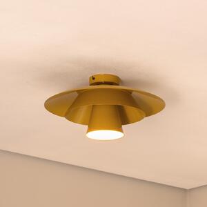 Luminex Plafonieră Plato, galben muștar, metal, Ø 38 cm, E27, reglabil, Galben, Camera de zi / sufragerie, Metal, Modern