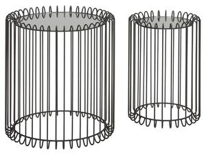Set 2 masute cafea PIA, negru, metal