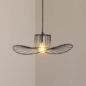 Opviq Lampă suspendată Tel, negru, Ø 50 cm, metal, reglabil, Negru, Camera de zi / sufragerie, Metal