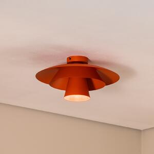 Luminex Plafonieră Plato, portocaliu, metal, Ø 38 cm, E27, reglabil, Portocaliu, Camera de zi / sufragerie, Metal, Modern
