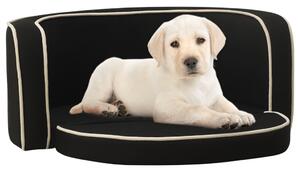 Canapea de câini pliabilă, negru, 76x71x30 cm, in, cu pernă