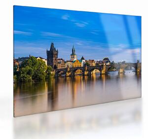 Tablou pe sticlă cu podul Carol (70x50 cm)